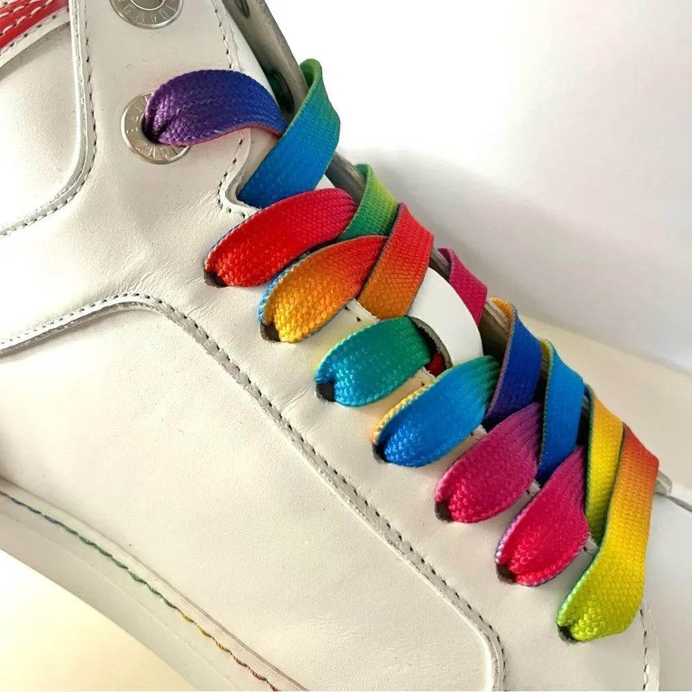 New Zadig &‎ Voltaire Womens High Flash Pride Lightning Bolt Sneakers $498